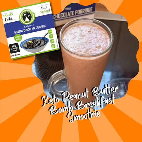 Peanut Butter Bomb Breakfast Smoothie (Sugarfree, Banting, Keto, Diabetic, Glutenfree)