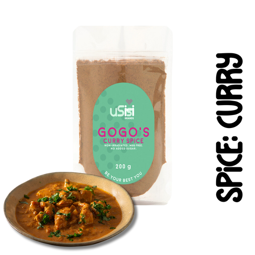 uSisi Brands curry seasoning spice. Sugar free, gluten free, suitable for Diabetics, Keto, and Banting