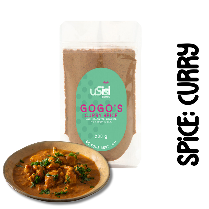 uSisi Brands curry seasoning spice. Sugar free, gluten free, suitable for Diabetics, Keto, and Banting