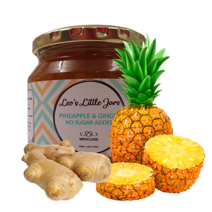 jar of sugarfree, no added sugar jam made with oranges and ginger and sweetened with Xylitol. Suitable for Diabetics, and those following a Vegan, Low Carb, Keto, and Banting Lifestyle