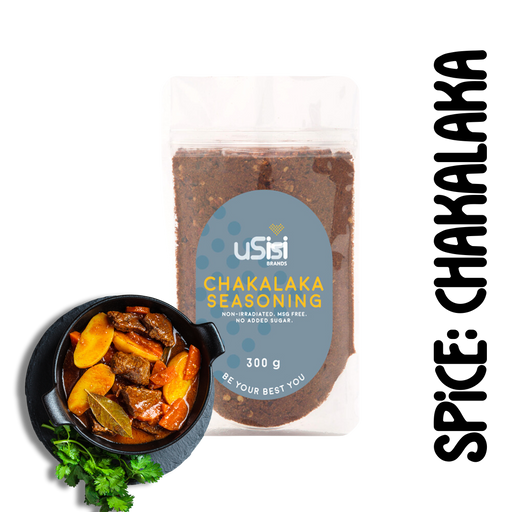 uSisi Brands chakalaka salt seasoning spice. Sugar free, gluten free, suitable for Diabetics, Keto, and Banting