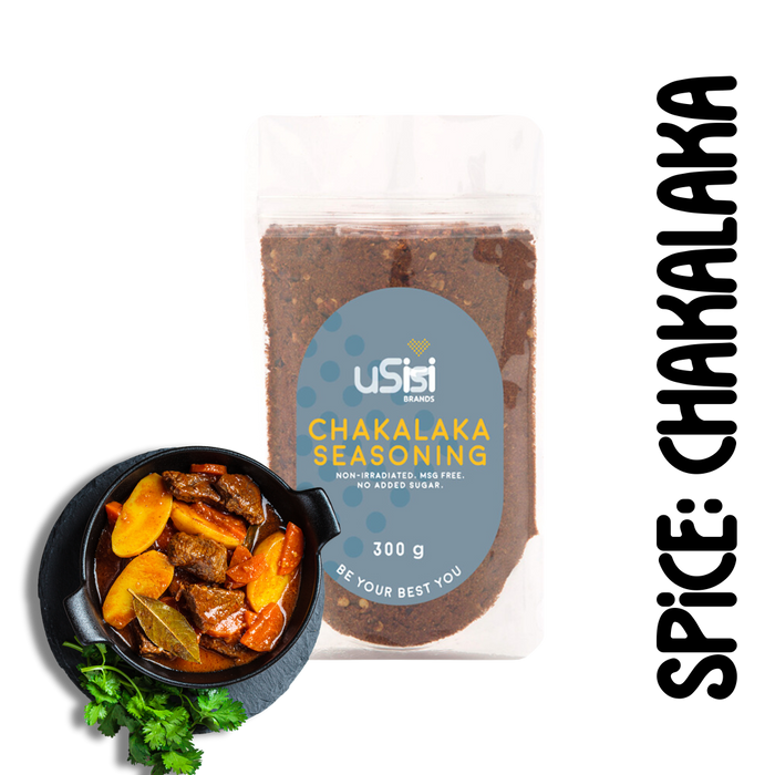 uSisi Brands chakalaka salt seasoning spice. Sugar free, gluten free, suitable for Diabetics, Keto, and Banting