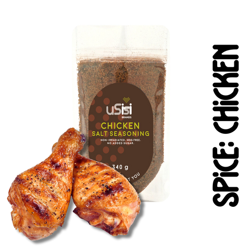 uSisi Brands chicken salt seasoning spice. Sugar free, gluten free, suitable for Diabetics, Keto, and Banting