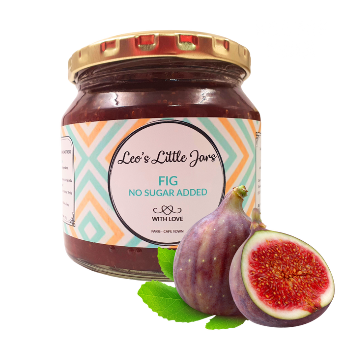 jar of no added sugar sugarfree fig jam made with xylitol