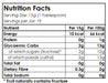 nutrition facts table for sugarfree diabetic pineapple and ginger jam sweetened with xylitol. Ideal for diabetics and those following a vegan, low carb, keto, and banting lifestyle